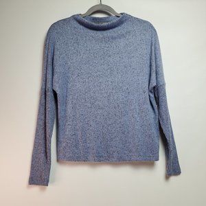Gypsies & Moondust Junior Womens Cozy Funnel Neck Sweater Periwinkle Size XS.